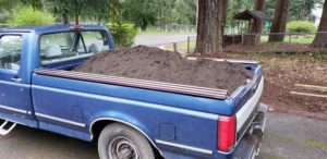 Truck filled with dirt